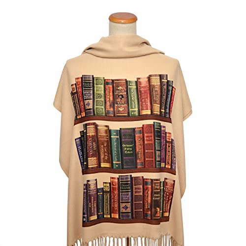 Universal Zone Bookshelf Scarf. Literary Shawl with the famous books' titles, Bookish Gift, Literary Gift, Book Lover Scarf, Librarian gift.4