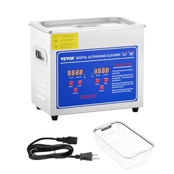 VEVOR Ultraschallreiniger mit digitalem Timer und Heizung, professioneller Ultraschallschmuckreiniger, beheizte Edelstahl-Reinigungsmaschine für Brillen, Uhrenringe, Kleinteile, Leiterplatte (3L)
