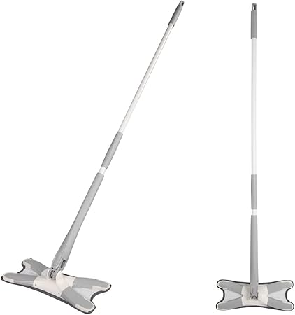 R Runilex X-Type Microfiber Mop for Floor Cleaning, Hand-Free Wash Self Wringing Flat Mop, 360 Degree Dry/Wet Mop for Home Kitchen Hardwood Laminate Wood Tile Floors