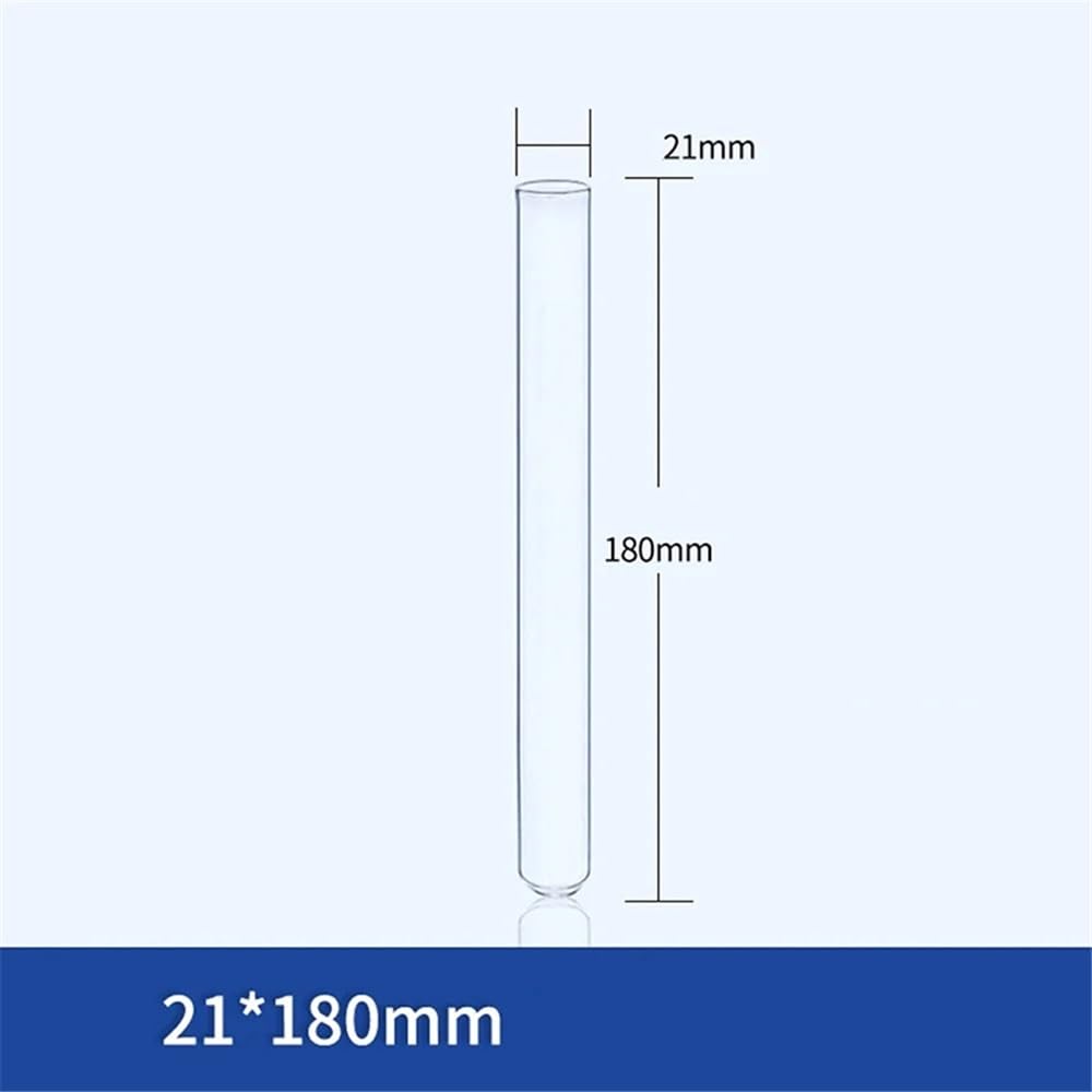 Vetreria da laboratorio Tubo di vetro da 12/13/15/18/20/25/30 mm di diametro esterno XL 75 100 150 180 200 mm, vetreria da laboratorio for esperimenti(21x180mm)