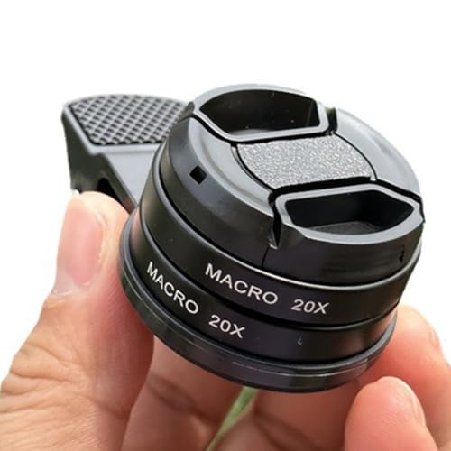 Lente macro móvil 40X de 37 mm cristal de aumento para fotografía macro con smartphone