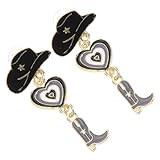 [ABOOFAN] カウガールブーツ ハット多ダングルイヤリング レディース用 製 耐久性 スル 誕生日 パーティー コスプレ向け かわいいカントリーア