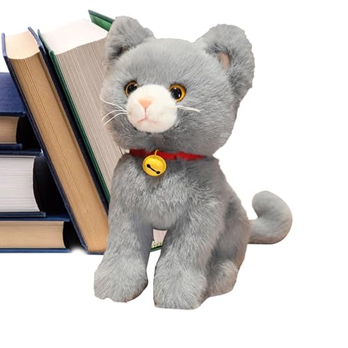 Coussin chat en peluche pour décorer la chambre ou le canapé du salon
