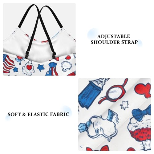 Eagle Bow Flag Girls One Piece Swimsuits Summer Quick Dry Beach Bathing Suit4