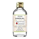 Greenwood Essential Gangajal Heiliges Ganga Wasser vom Beginn des Flusses Ganga bei Devprayag in Klarglasflasche 100ml (3,38 oz)