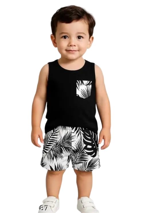Summer-Ready Kids Boys’ Cotton Blend Coord Outfit_111