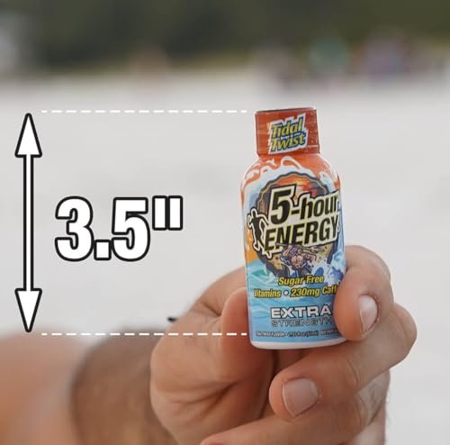 Image of 5-hour ENERGY TIDAL TWIST Flavor, 30 Count, 1.93 Fl Oz Energy Shot, Extra Strength, Sugar Free (Pack of 3)