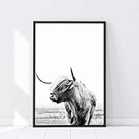 Framed Canvas Wall Art Bison Canvas Prints Home Artwork Decoration for Living Room,Bedroom - 16x24 inches