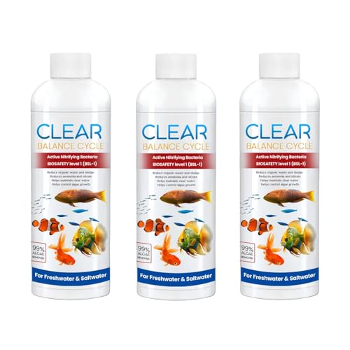 Image of Beyond Fill Automatic Fish Tank Cleaner Liquid Clear Balance Cycle Suitable for Fresh and Salt Water Aquarium and Fish Tank Pack of 3 (100ML Each)