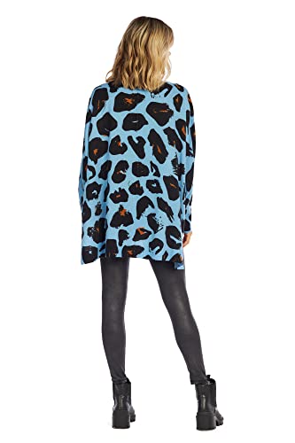 Mud Pie Scottie Womens Printed Sweater, Blue, One Size #TOP3