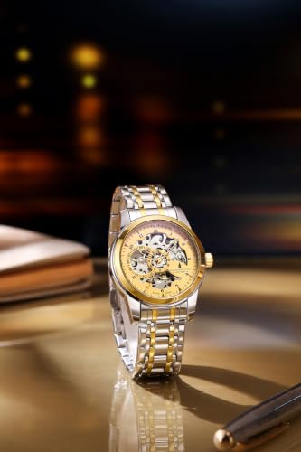 London Fog Richmond Collection Skeleton Dial:Gold,Strap:Multicolor - Image 3