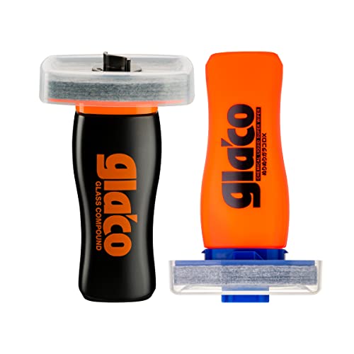 SOFT99 Glaco Compound Roll On + Glaco DX Liquid Wischer - Glass Care Set - Windschutzscheiben Glasoberflächen - Korrosion verhindern