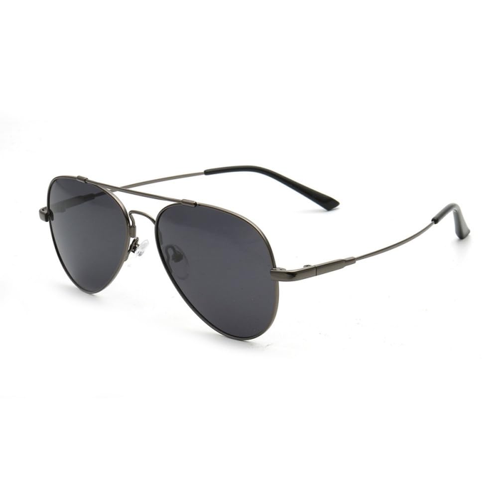 Gafas de sol polarizadas de metal, flexibles, modernas, color dorado, protección UV400 para conducir.