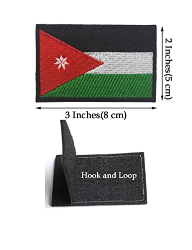 2 PCS AliPlus Jordan Flag Patches Embroidered Tactical Military Morale Patch Applique Fastener Hook and Loop by AliPlus - Used condition - Image 6