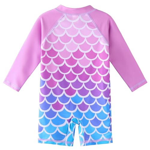 Image of XFGIRLS Baby /Toddler Girls Swimsuit Long Sleeve One-Piece Bathing Suit Rash Guard
