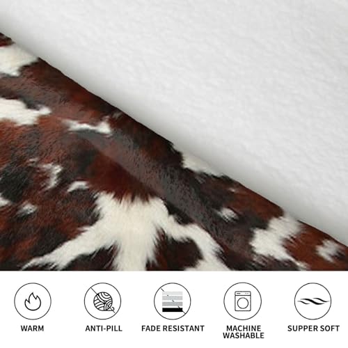 Pull-over en flanelle imprimé vache, le cadeau cocooning