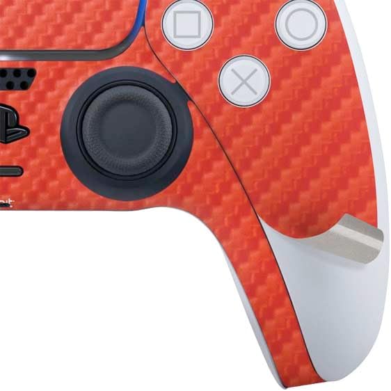 Skinit Decal Gaming Skin Compatible with PS5 Digital Edition Bundle - Red Carbon Fiber Specialty Texture Material Design