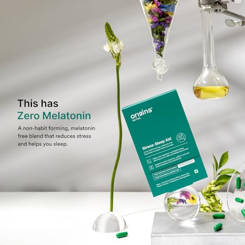 Image of Stress-Sleep Aid Capsules| Melatonin Free| Non-Habit forming| Calmer mind & Restful sleep| GMP Certified |Non-GMO |For Men & Women| 56 Capsules (Pack of 1)