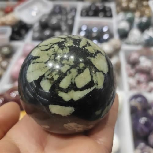 Stone Black Obsidian Chrysanthemum Sphere Large Crystal Ball Stone(5-6cm)