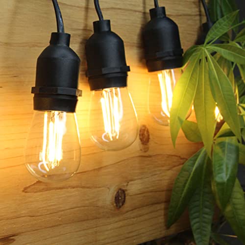 Brimax 2W S14 Led Edison Light Bulbs Outdoor 11W Incandescent Filament Bulb Replacement 2700K Bright Warm White Dimmable, E26 Base Durable Led Bulb For Outdoor Patio String Light,15Pack #TOP7