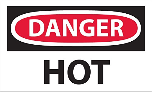 Panneau Danger Hot de signalisation National Marker D51R en plastique