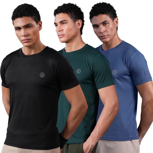 Image of CHKOKKO Gym T Shirts for Men Workout Activewear Solid Quick Dry Sports Tshirt for man Breathable Lightweight Half Sleeve Regular Fit Round Neck Running Boys T Shirt