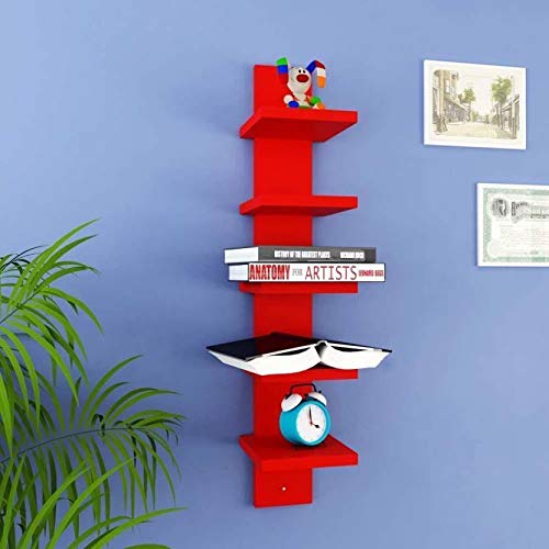 ANB Enterprises Wall Shelf MDF Wall Shelf (Number of Shelves 1, Red