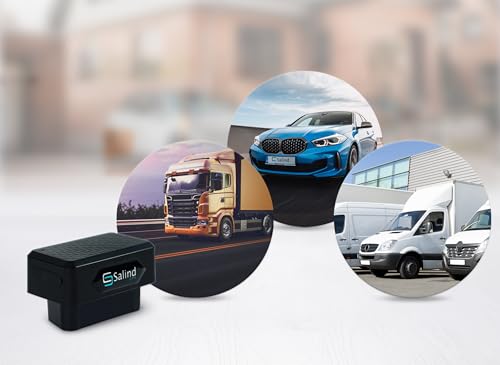 SALIND GPS - Salind 4G OBD GPS Tracker Auto, Fahrzeuge und LKWs OBD2 Stecker - Peilsender Auto mit Ortung - elektronisches Fahrtenbuch - Online weltweit Echtzeit Tracking mit App- ohne Aufladen