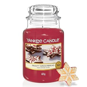 Yankee Candle Duftkerze im Glas (groß) | Frosty Gingerbread | Brenndauer bis zu 150 Stunden