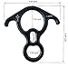 CARAPEAK 40kN Heavy Duty Large Climbing Figure 8 Descender with Ears, Aluminium Alloy Rescue Eight Descender, Figure of 8 Belay Device for Rappelling, Tree Climbing, Aerial Silks Rigging