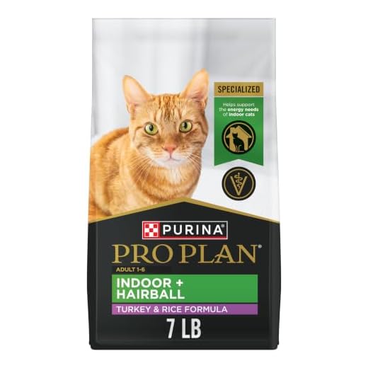 Purina Pro Plan Hairball Management, Indoor Cat Food, Turkey and Rice Formula - 7 lb. Bag