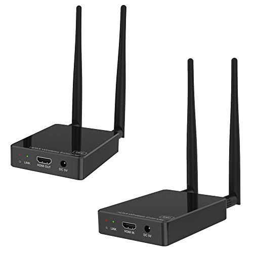 Wireless HDMI Transmitter and Receiver Kit, 1080p Over WiFi, IR Remote Extender