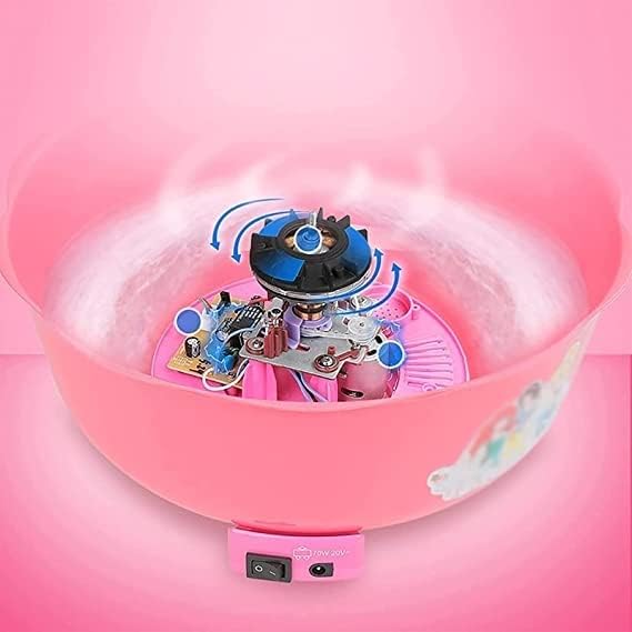 Mini Cotton Candy Machine, Cotton Candy Maker Machine,Pink Candy Floss Maker Set for Birthdays, Weddings, New Years, Family Party, Creative Gift