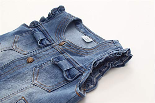 Kinder Denim Weste – ärmellose Jeansweste Für Jungen & Mädchen (Style2 Blue)