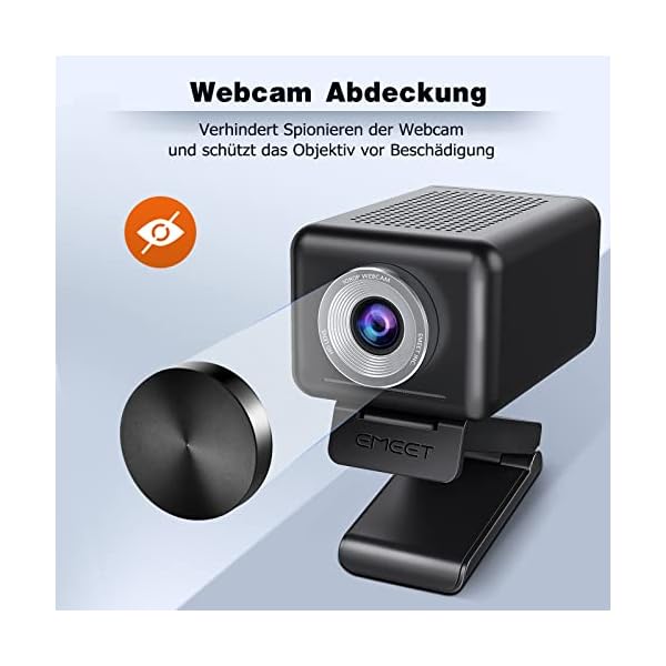 eMeet 60 fps 1080P Webcam–Webcam C990 in Streaming mit 4 Mikrofonen und Lautsprechern,Full HD Webcam mit verstellbarem… – Bild 7