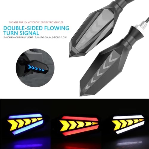 Luces intermitentes de flujo para rutas nocturnas seguras en moto con perno M10 3