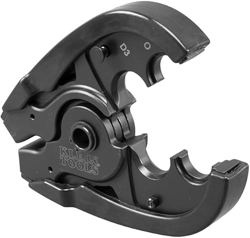 Miniatura 5 de Klein Tools BAT20-7T12 Mordaza de prensado, con matriz fija O y cabezal de ranura D3 para uso con crimpadora de cables a batería Klein Tools