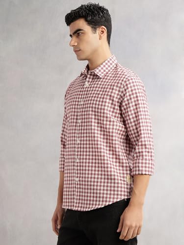 Image of Thomas Scott Men's | Slim Fit | Long Sleeves | Spread Collar | Cotton Linen | Casual | Shirt