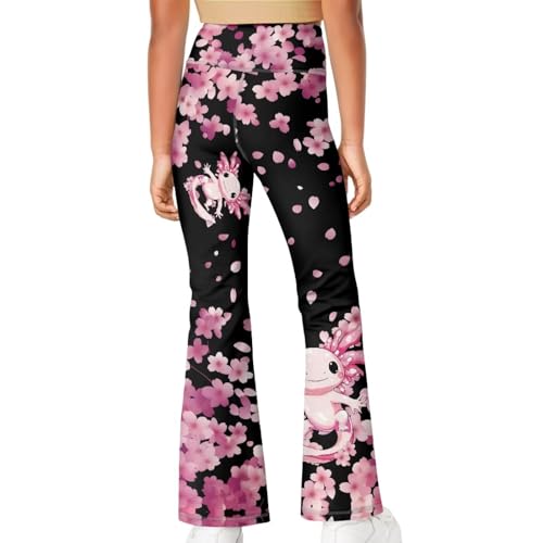 Image of Girls Flare Leggings 5-14T Cute Bell Bottoms for Girl Yoga Pants for Gym
