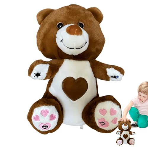 JINGLING Mama, Heartbeat Schlafliedermaschine | Teddybär Schnuller | Schnuller für Teddybär | Weiches Schlafsensor Spielzeug für fröhlichen Komfort