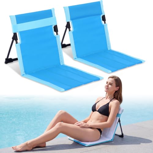 Novabright Set de 2 Butacos Plegables para Borde de Piscina Color Azul Claro
