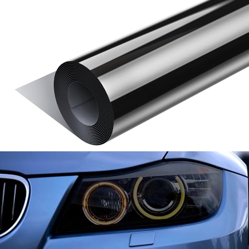 kefflum Láminas para Faro TPH Protector Film Autoadhesivo luz Antiniebla de Vinilo Pegatina Película de Humo para Faros de Coche 30×200cm Negro (Negro-A)