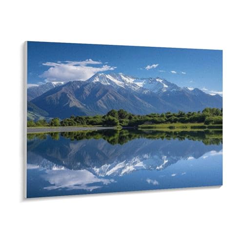 数字油絵 ラッセン 緑の水と緑の山々 デジタル油絵 数字キットによる絵画 DIY絵 手塗り 美しい自然の風景 数字キット塗り絵 壁飾り ホーム オフィス装飾 数字塗り絵 手工芸 初心者 大人 子供 贈り物 50×40cm