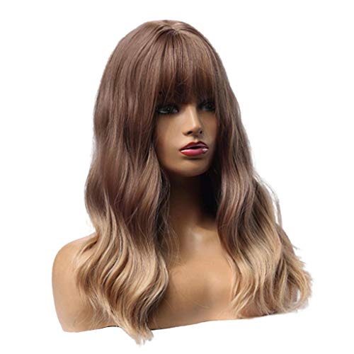 kowaku Perucas Encaracoladas Femininas de Comprimento Médio Médio de 20 Polegadas para Desfile de Mo