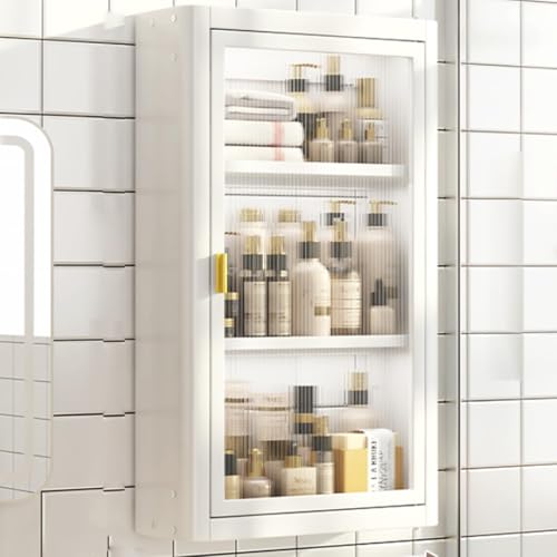 2-4 Layer Bathroom Medicine Cabinet Cosmetic Storage Locker Over The Toilet Storage Cabinet with 2 Acrylic Door 2/3/4 Tier Floating Cabinet Display Stand K(Size:A 40 * 14 * 71cm