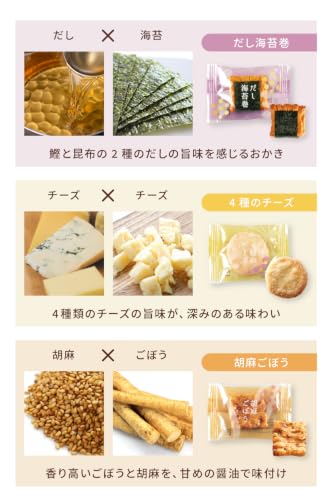 中央軒煎餅 Kumitte （72個入）バラエティ豊かな6種類の詰め合わせ　ひと口サイズ　個包装　ギフト 5枚目