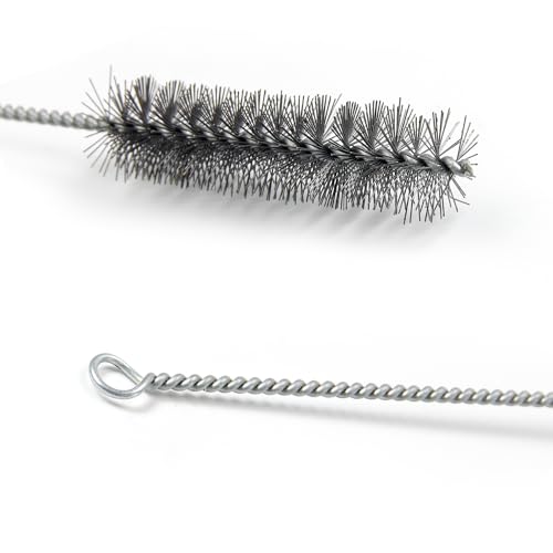 Image of Utoolmart Wire Tube Brushes, 1.0-inch Diameter, 12-inch Long, 5pcs | Stainless Steel Wire,Long-Handle Bristle,Spiral Power Design, Cleaning Tool, For Tubes Pipes Bottles, Auto Parts & Lab Use