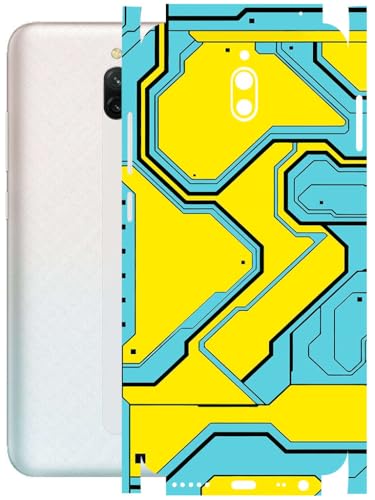 Image of AtOdds - Full Body Back Screen Guard Protector Film - Lamination Wrap Skin Sticker Compatible with REDMI 8A Dual | Scratchproof Matte Finish (YellowLane)