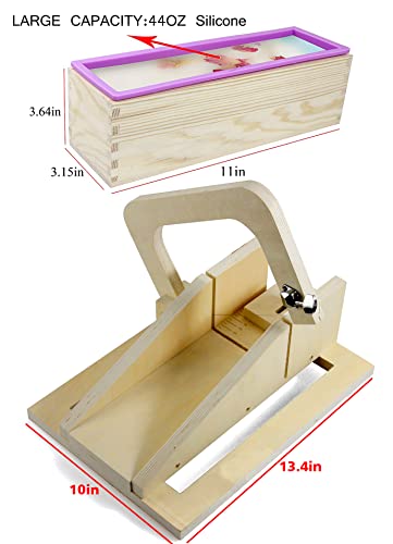 Silicone Soap Molds -Soap Cutting Tool Set Wooden Bamboo (Silicone Soap Molds Wood Box) #TOP3