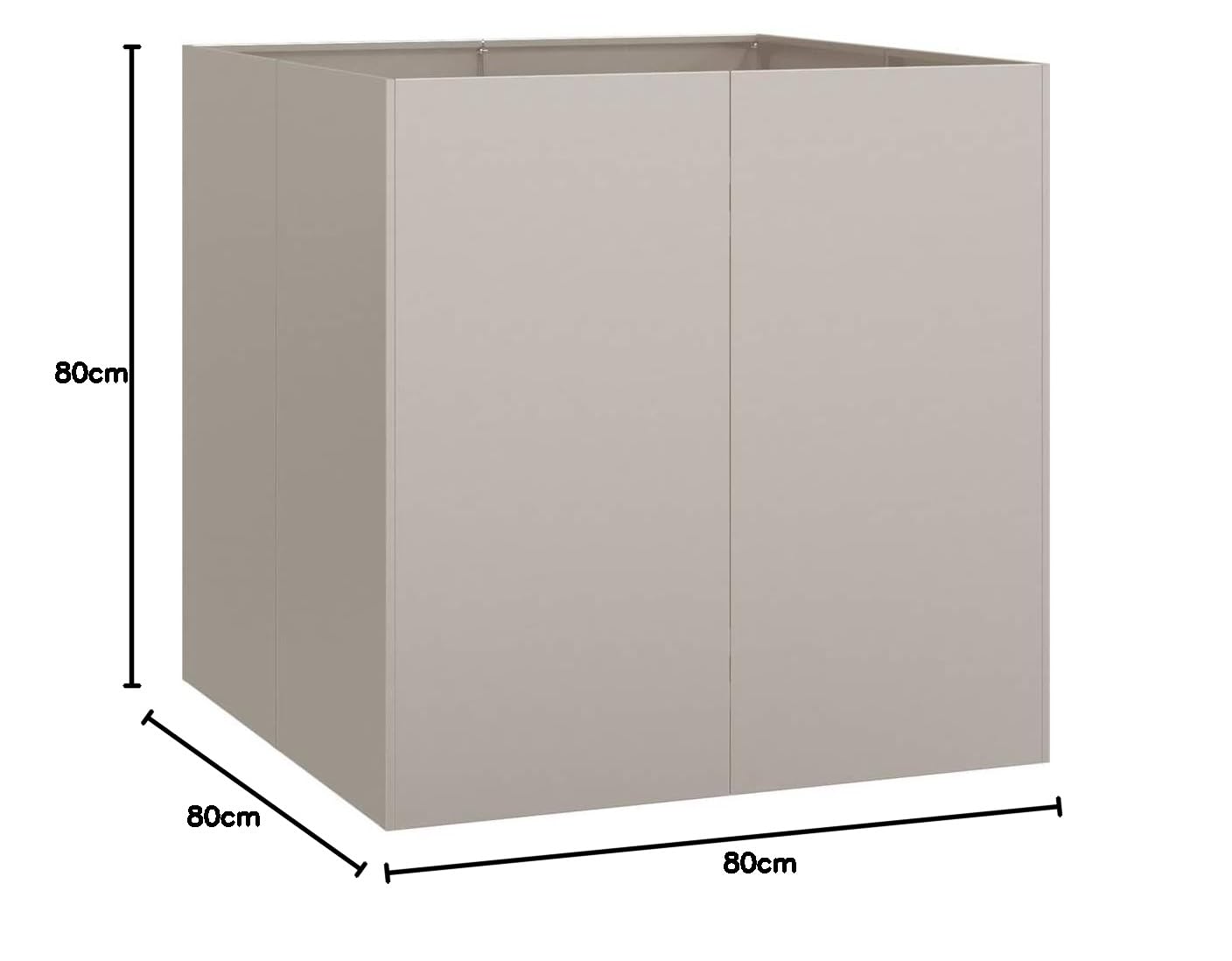 vidaXL Jardinière rouillé 80x80x80 cm Acier Inoxydable, Pot de Fleurs, Support de Plantes, lit surélevé, Support de jardinière, bac à Plantes